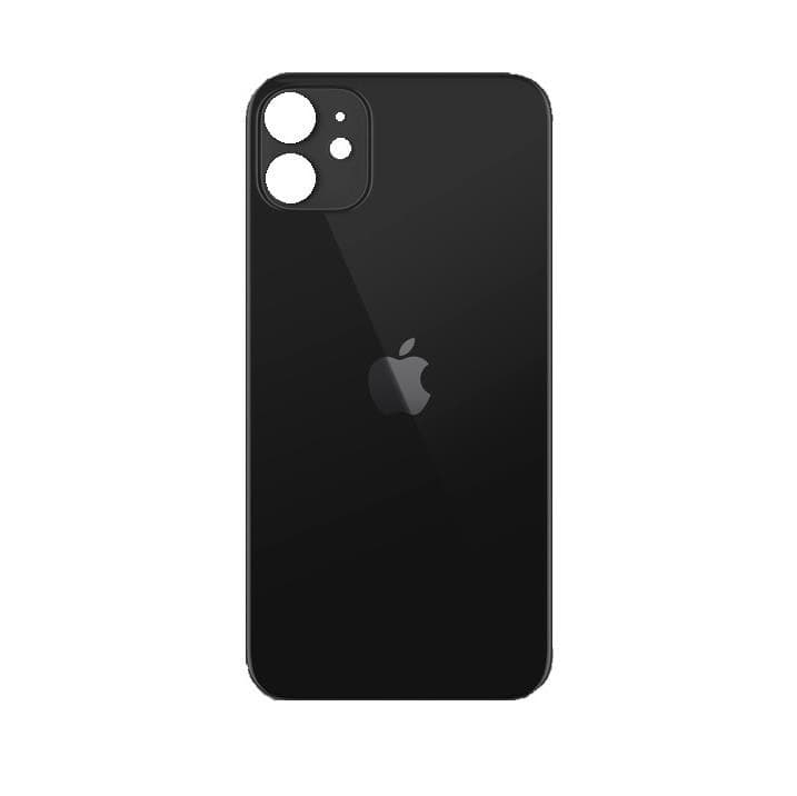 Резервен заден стъклен капак за iPhone 12 - OEM iPhone 12 Backcover Glass (черен)