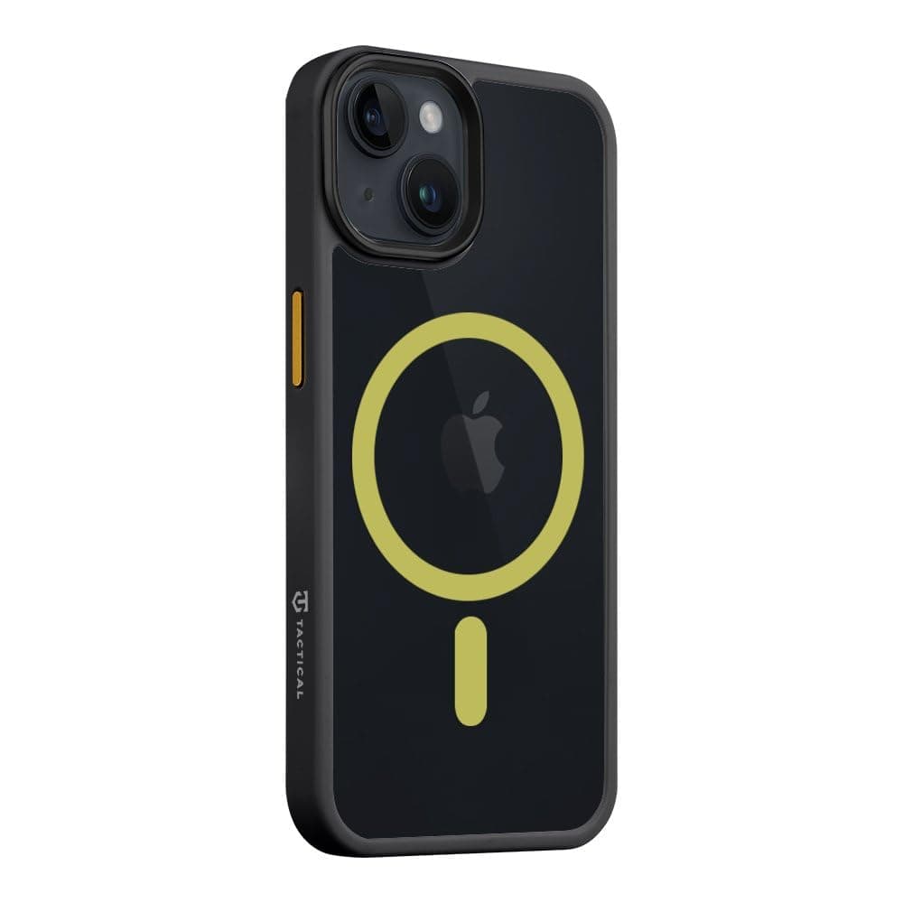 Хибриден удароустойчив кейс с MagSafe за iPhone 14 - Tactical MagForce Hyperstealth 2.0 Cover (черен-жълт)