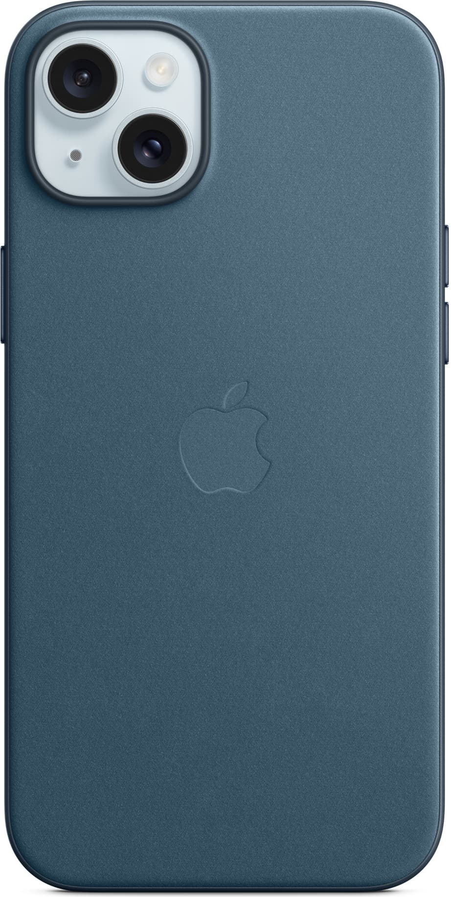Оригинален текстилен кейс с MagSafe за iPhone 15 Plus (син) - Apple iPhone FineWoven Case with MagSafe