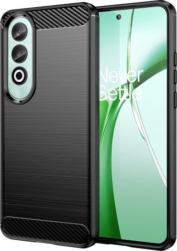 Тънък силиконов (TPU) калъф за OnePlus Nord CE 4 (черен) - Techsuit Carbon Silicone Case