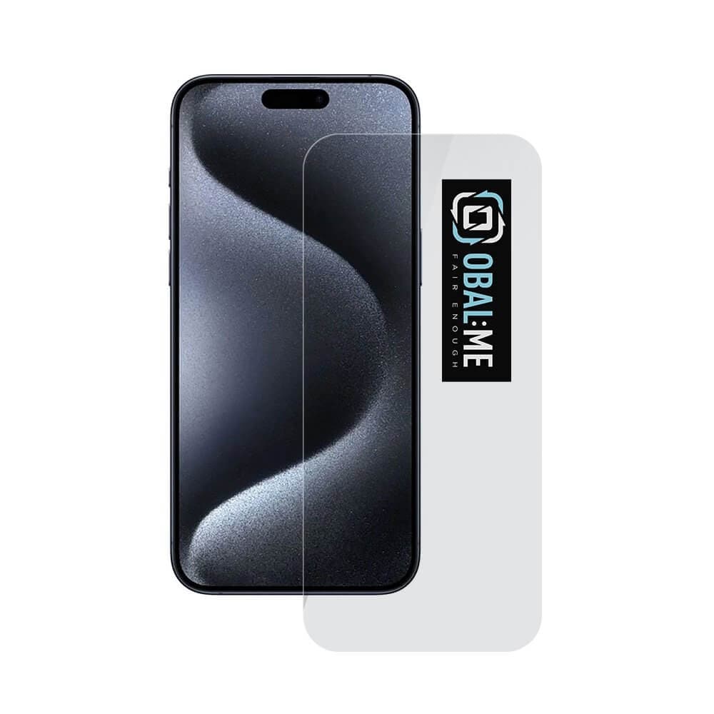 Калено стъклено защитно покритие за дисплея на iPhone 15 Pro (прозрачен) - OBALME Tempered Glass Screen Protector 2.5D (bulk)
