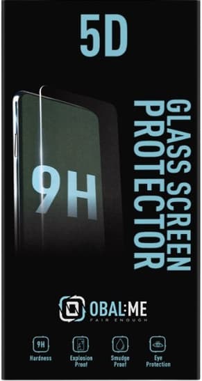Обхващащо и ръбовете стъклено защитно покритие за дисплея на iPhone 15 Pro Max - OBALME Tempered Glass Screen Protector 5D (черен-прозрачен)
