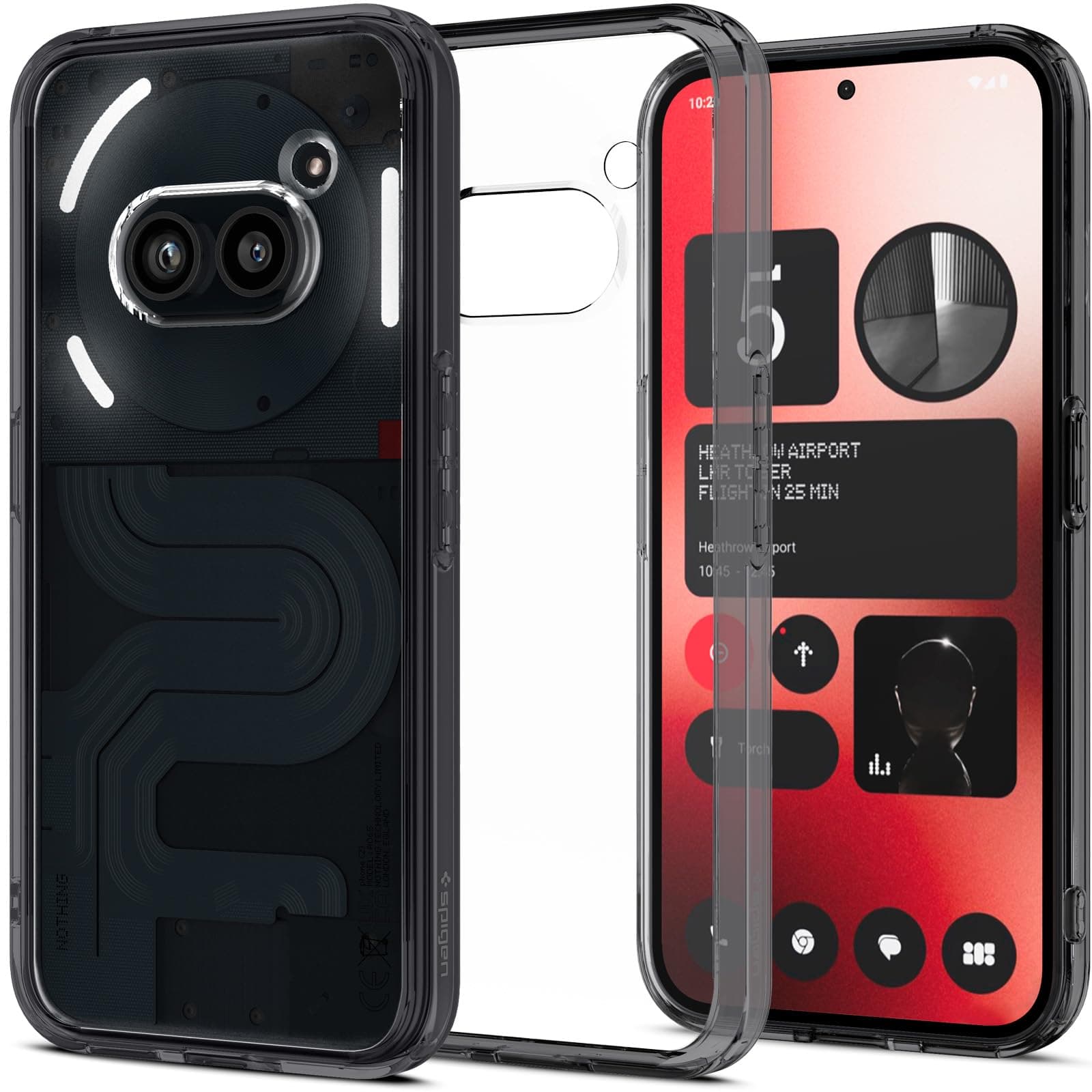 Хибриден кейс с висока степен на защита за Nothing Phone (2a) - Spigen Ultra Hybrid Case (сив-прозрачен)