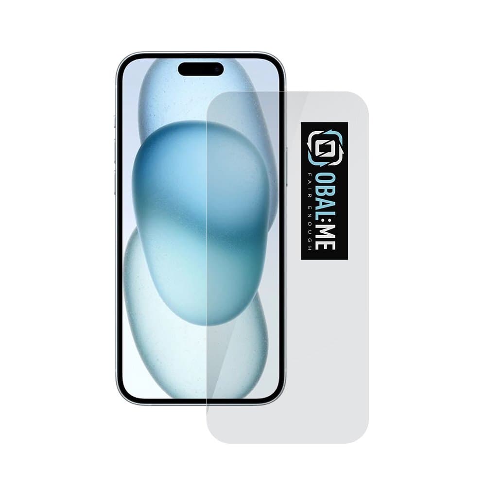Калено стъклено защитно покритие за дисплея на iPhone 15 Plus - OBALME Tempered Glass Screen Protector 2.5D (прозрачен)