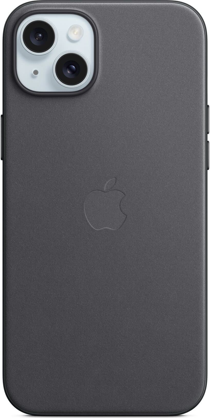 Оригинален текстилен кейс с MagSafe за iPhone 15 Plus (черен) - Apple iPhone FineWoven Case with MagSafe