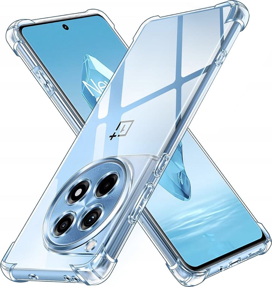 Удароустойчив силиконов (TPU) калъф за OnePlus 12R (прозрачен) - Techsuit Shockproof Clear Silicone Case