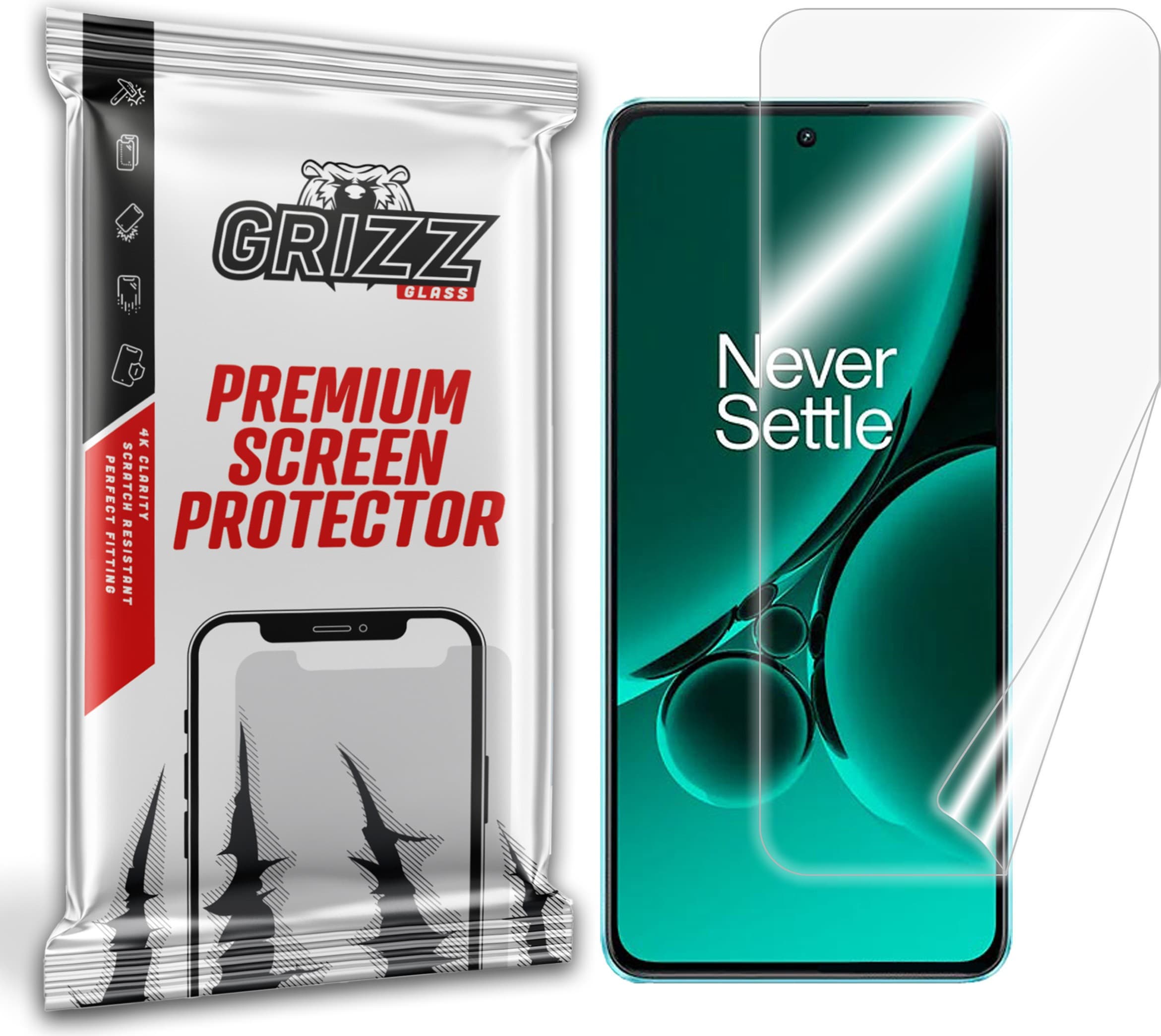 Хибридно защитно покритие за дисплея на OnePlus Nord CE 3 - GrizzGlass CeramicFilm Screen Protector (прозрачно)