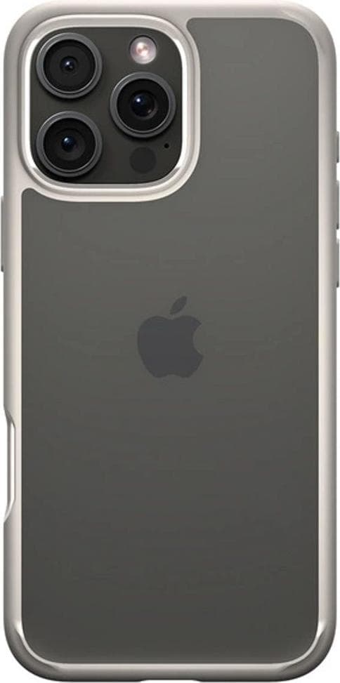 Хибриден кейс с висока степен на защита за iPhone 16 Pro Max - Spigen Ultra Hybrid Case (прозрачен-бежов)