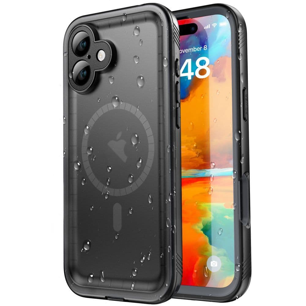 Ударо и водоустойчив кейс с MagSafe за iPhone 16 (черен) - Techsuit ShellBox IP68 Waterproof MagSafe Case