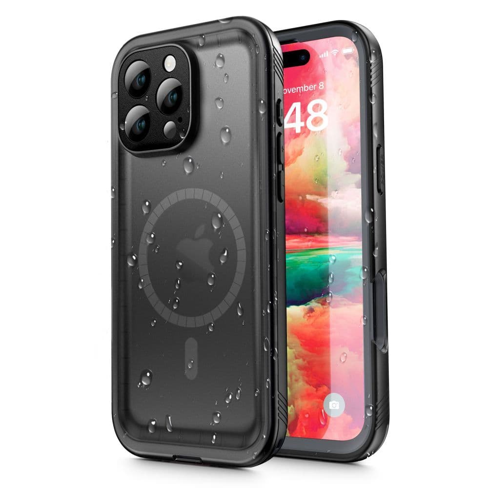 Ударо и водоустойчив кейс с MagSafe за iPhone 16 Pro (черен) - Techsuit ShellBox IP68 Waterproof MagSafe Case