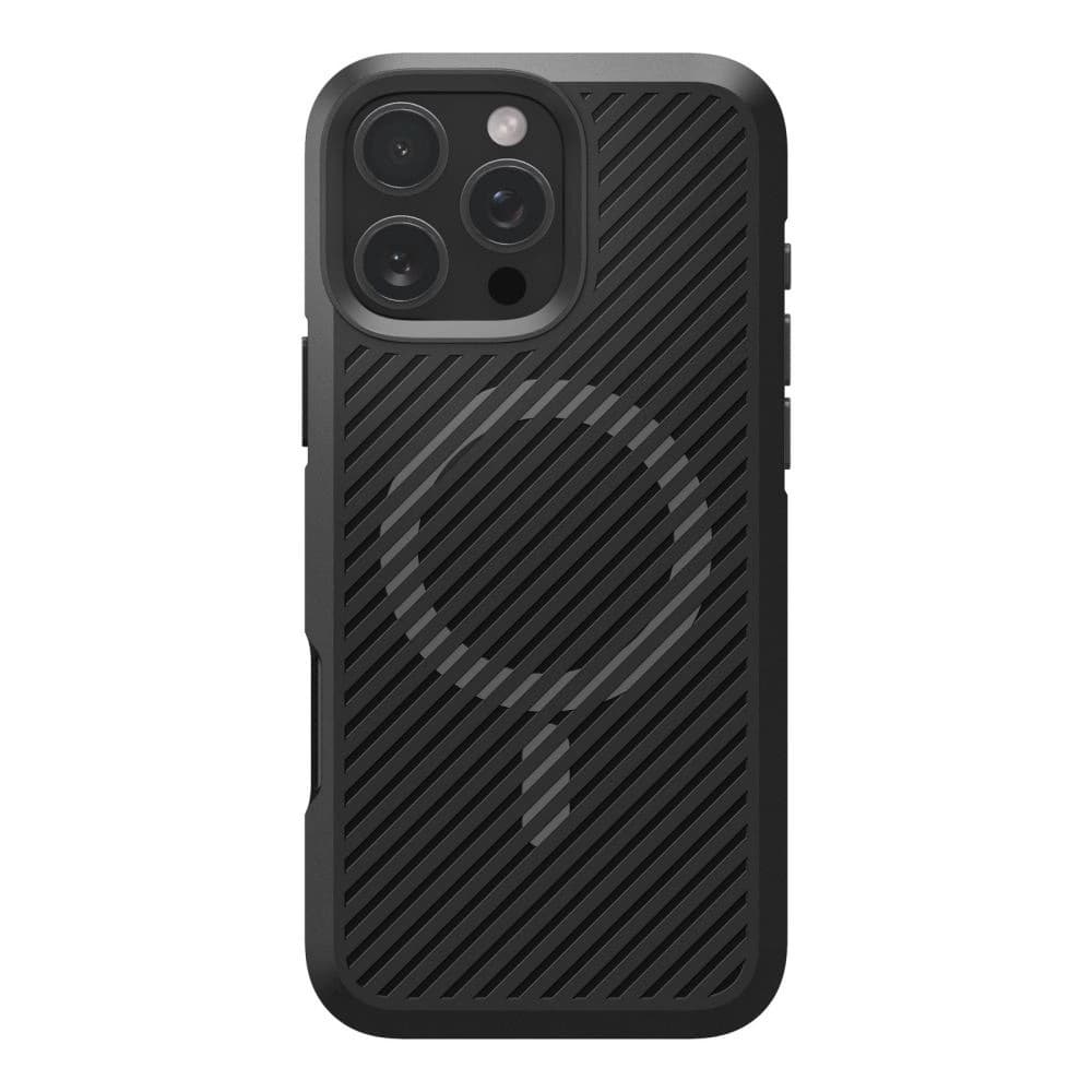 Силиконов (TPU) калъф с висока степен на защита с MagSafe за iPhone 16 Pro Max - Spigen Core Armor MagSafe (черен)