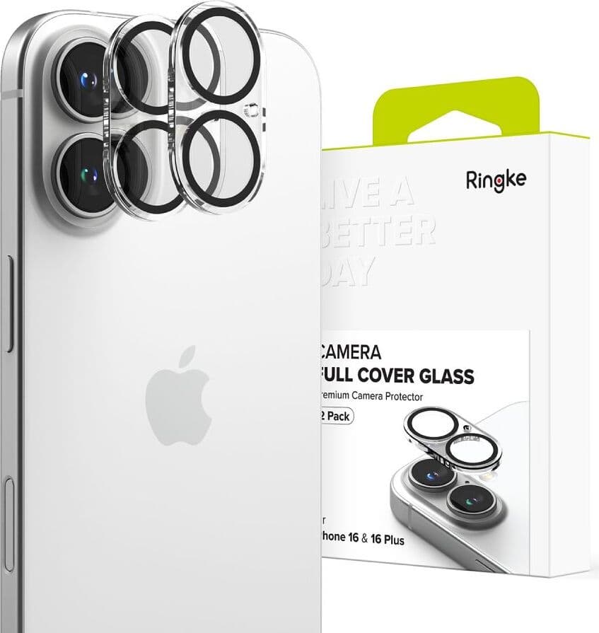 Комплект 2 броя предпазни стъклени протектора за камерата на iPhone 16, iPhone 16 Plus - Ringke Camera Lens Glass (прозрачен)