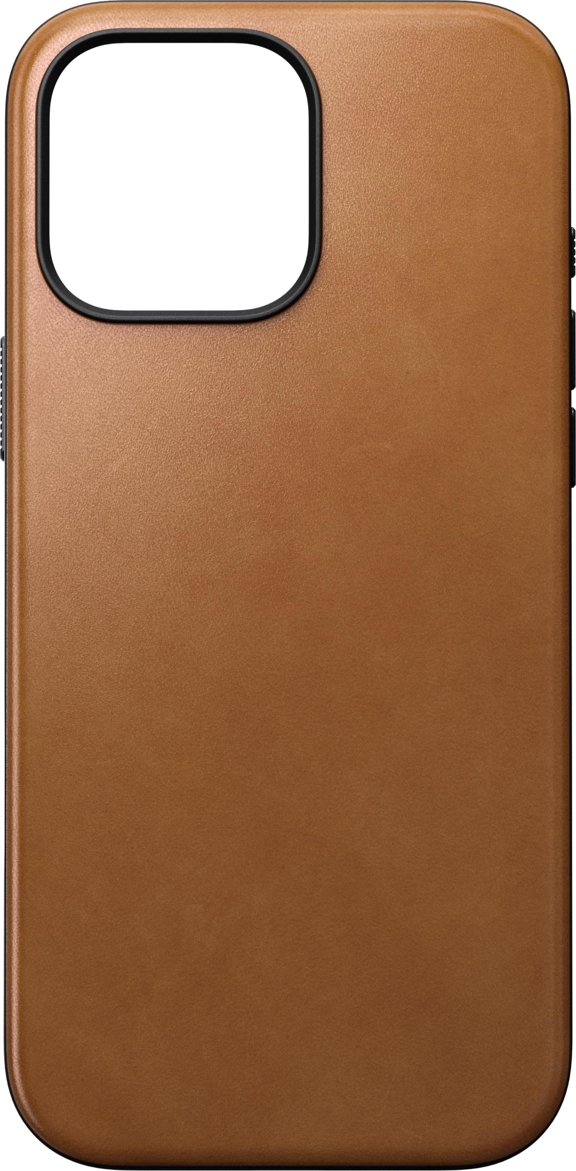 Кожен (естествена кожа) кейс с MagSafe за iPhone 16 Pro Max - Nomad Modern Leather MagSafe Case (светлокафяв)