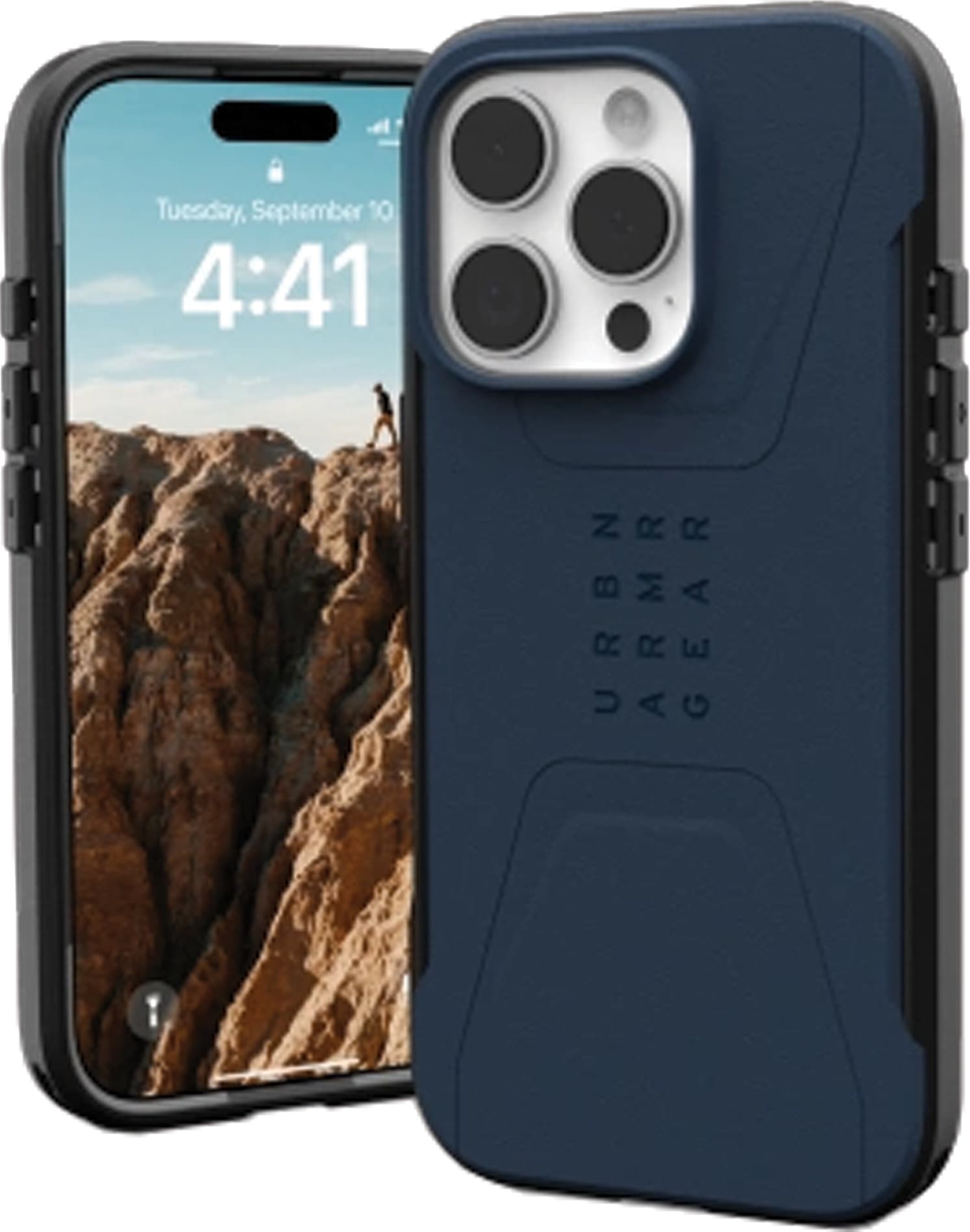 Удароустойчив хибриден кейс с MagSafe за iPhone 16 Pro - Urban Armor Gear Civilian MagSafe Case (син)