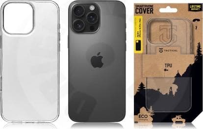 Силиконов (TPU) калъф за iPhone 16 Pro Max (прозрачен) - Tactical TPU Cover