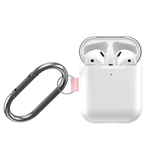 Защитен калъф Baseus Lets Go Silica Gel Case за Apple Airpods / Apple Airpods 2, бял