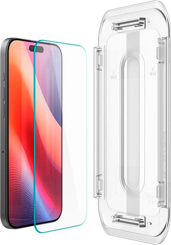 Стъклено защитно покритие за дисплея на iPhone 16 Pro - Spigen Glass tR EZ Fit HD Tempered Glass (прозрачен)