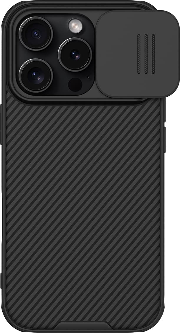 Хибриден удароустойчив кейс за iPhone 16 Pro - Nillkin CamShield Pro Hard Case (черен)