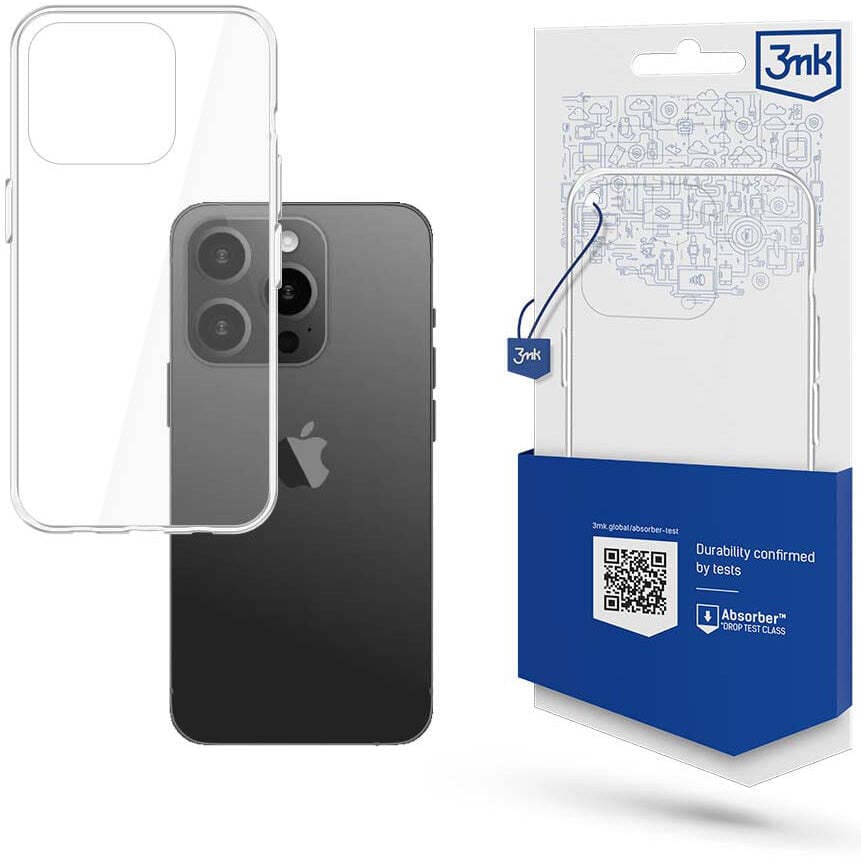 Хибриден удароустойчив кейс за iPhone 15 Pro - 3MK Armor Case (прозрачен)