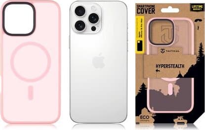 Хибриден удароустойчив кейс с MagSafe за iPhone 16 Pro Max (розов) - Tactical MagForce Hyperstealth Cover