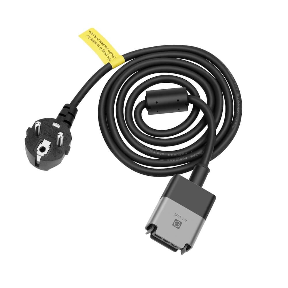 Свързващ кабел за EcoFlow Microinverter към ел. мрежата - EcoFlow BKW to AC Cable 1.5m (черен)