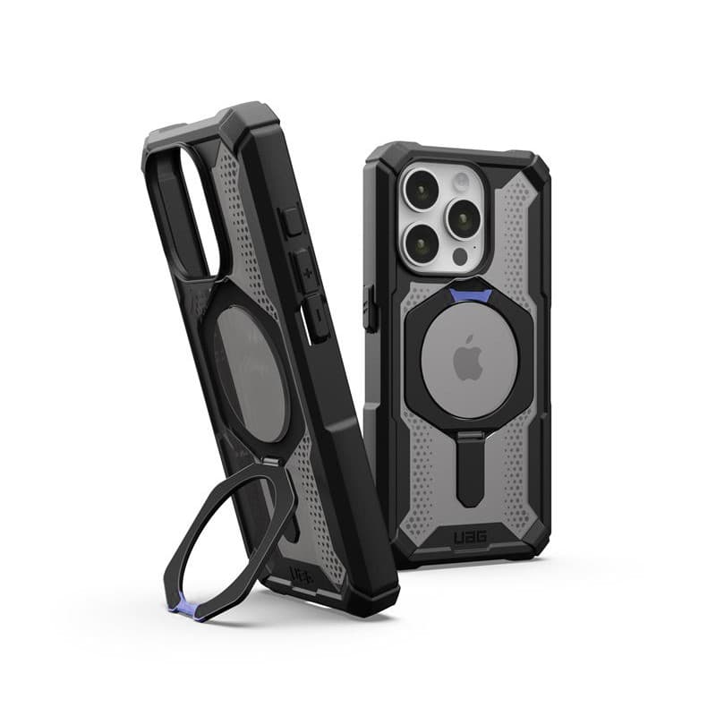 Удароустойчив хибриден кейс с MagSafe за iPhone 15 Pro Max (черен-прозрачен) - Urban Armor Gear Plasma XTE MagSafe Case (bulk)