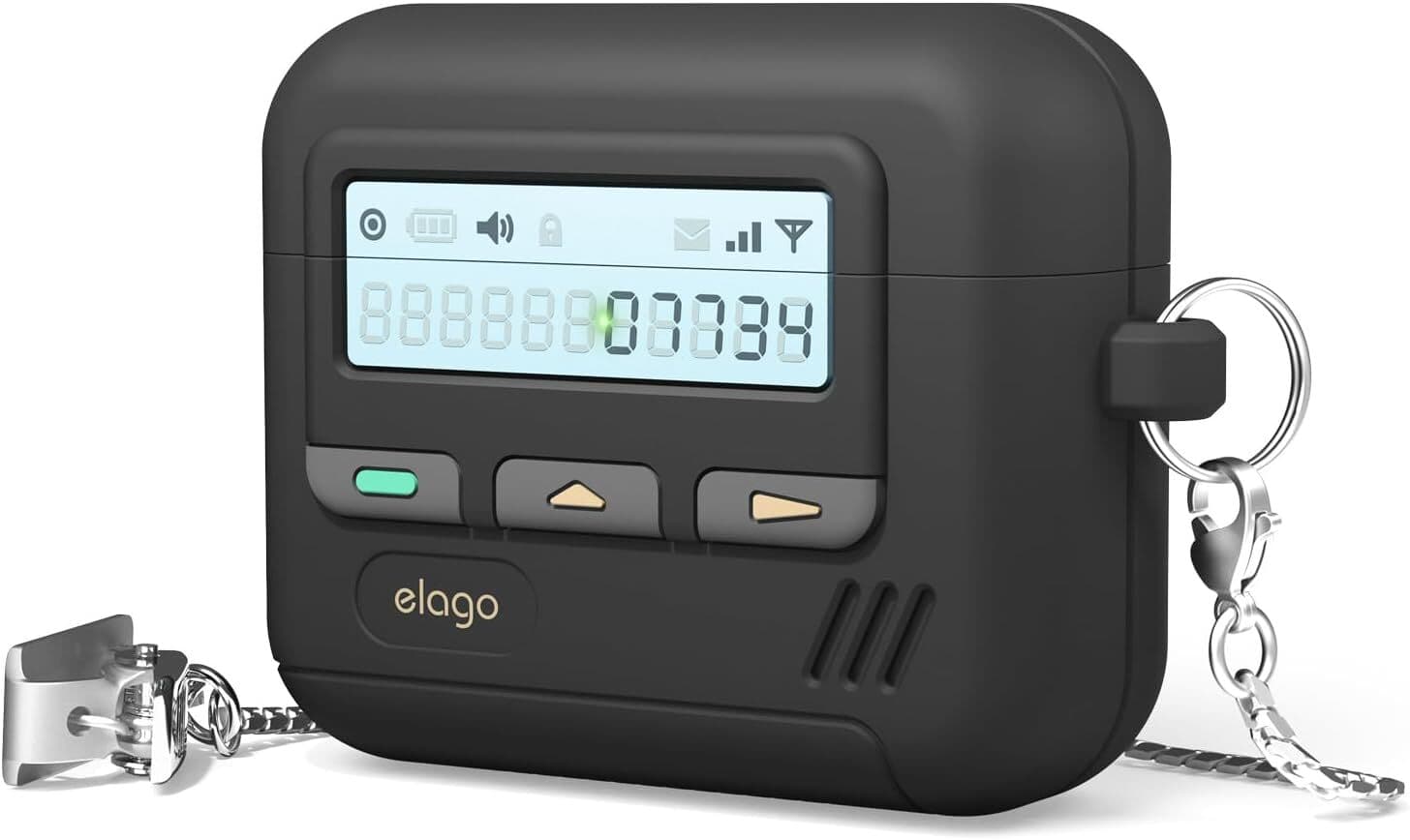 Силиконов калъф за Apple AirPods 4 - Elago AirPods 4 Pager Case (черен)