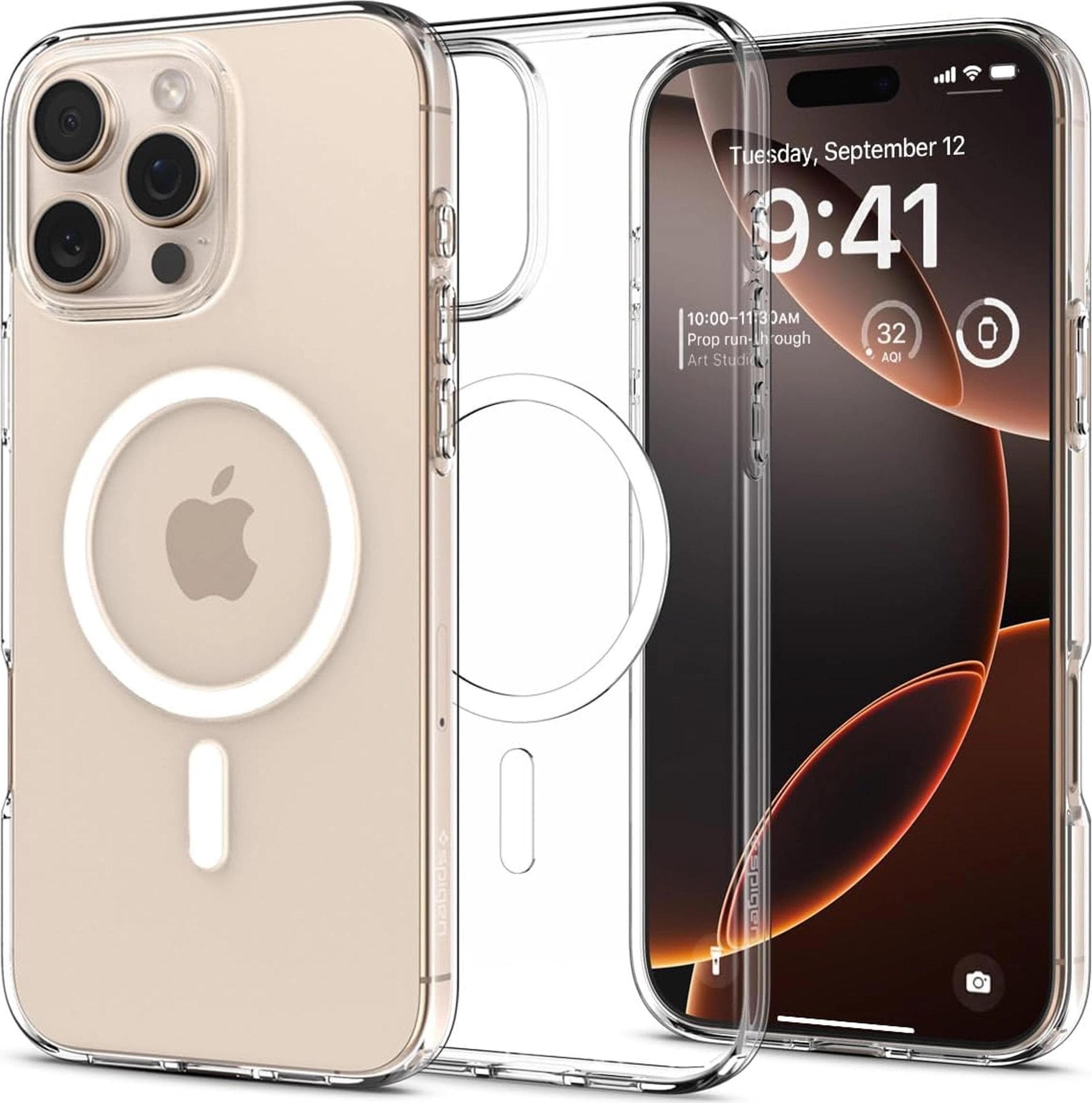 Тънък силиконов (TPU) калъф с MagSafe за iPhone 16 Pro Max (прозрачен) - Spigen Liquid Crystal MagSafe Case