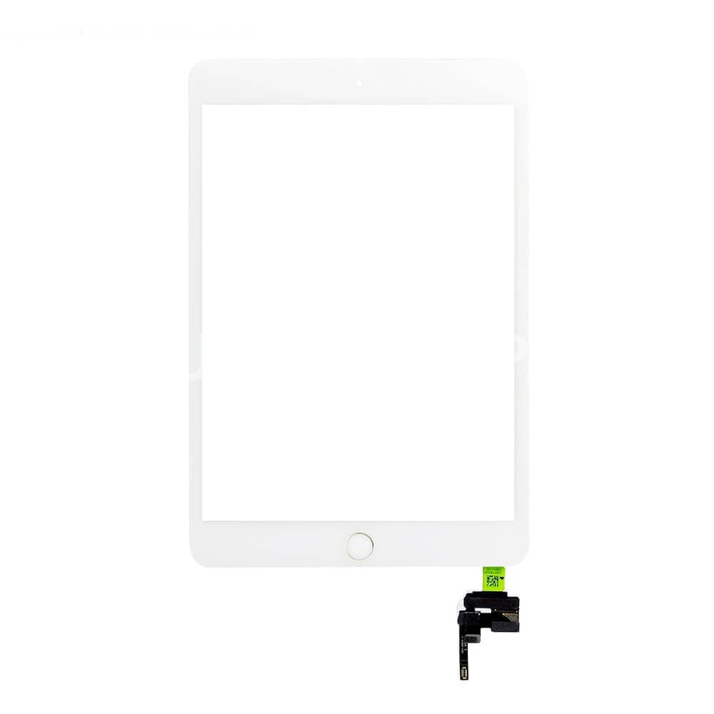 Резервен дигитайзер (тъч скриийн) с външно стъкло и TouchID Home Button за iPad Mini 3 - OEM iPad Mini 3 Touch Screen Digitizer with Home Button (бял)