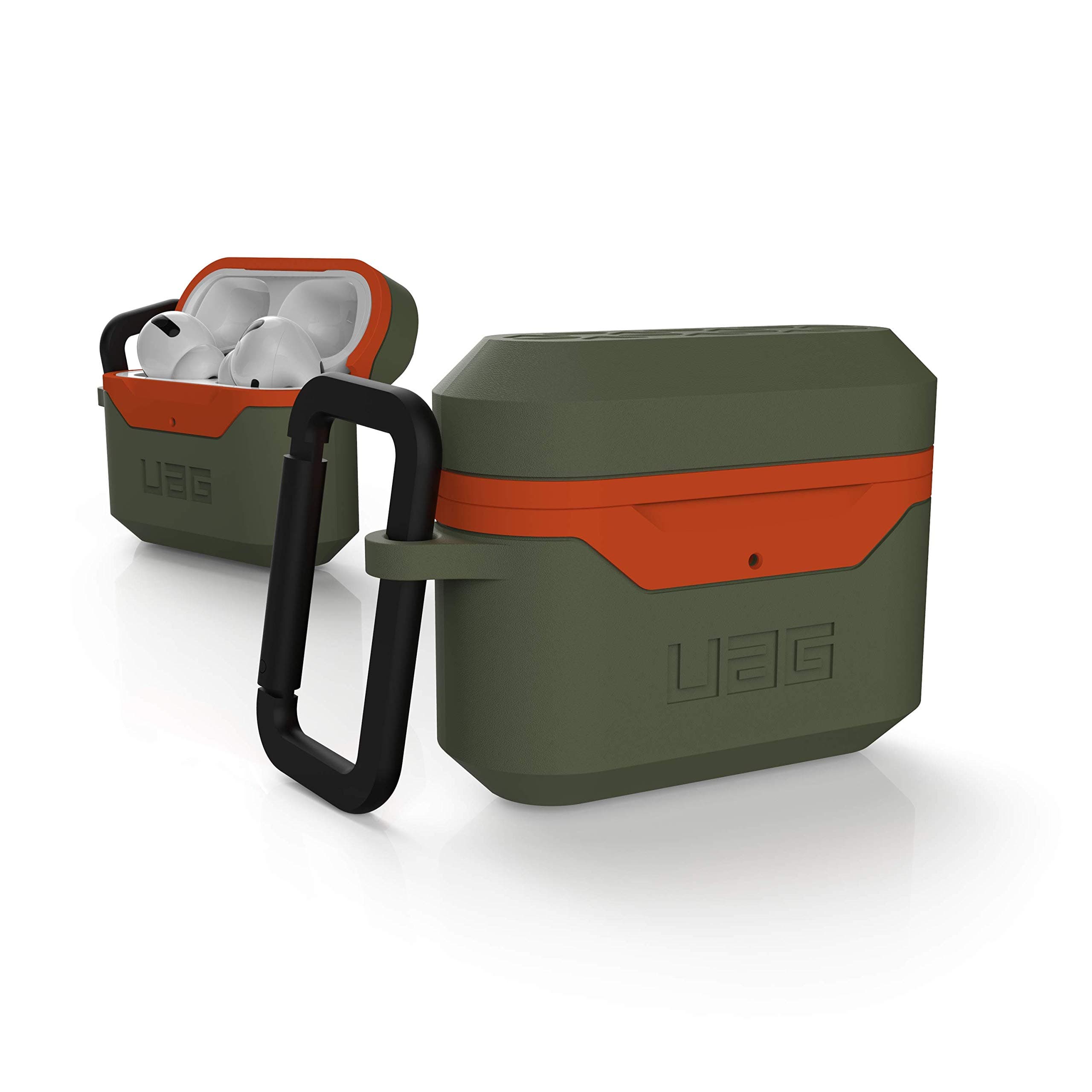 Защитен калъф Urban Armor Standard Issue Hard Case за Apple Airpods Pro, водоустойчив, зелен/оранжев