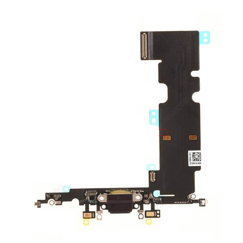 Лентов кабел с Lightning конектора и долните микрофони за iPhone 8 Plus - OEM iPhone 8 Plus System Connector and Flex Cable (черен)