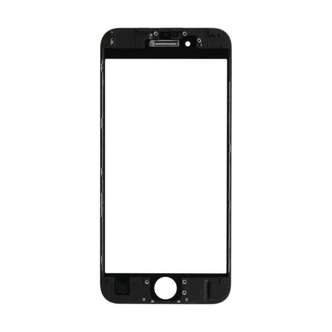 Външно стъкло с рамка и лещи за камерата за iPhone 6 - OEM iPhone 6 Glass Lens Screen and Frame Cold Pressed (черен)