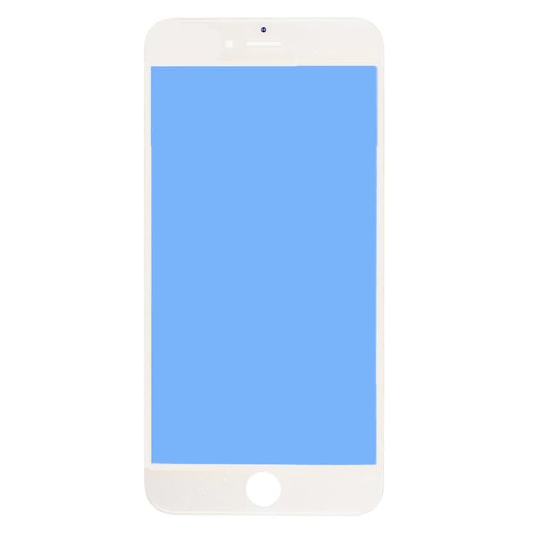 Външно стъкло с рамка и лещи за камерата за iPhone 6 - OEM iPhone 6 Glass Lens Screen and Frame Cold Pressed (бял)