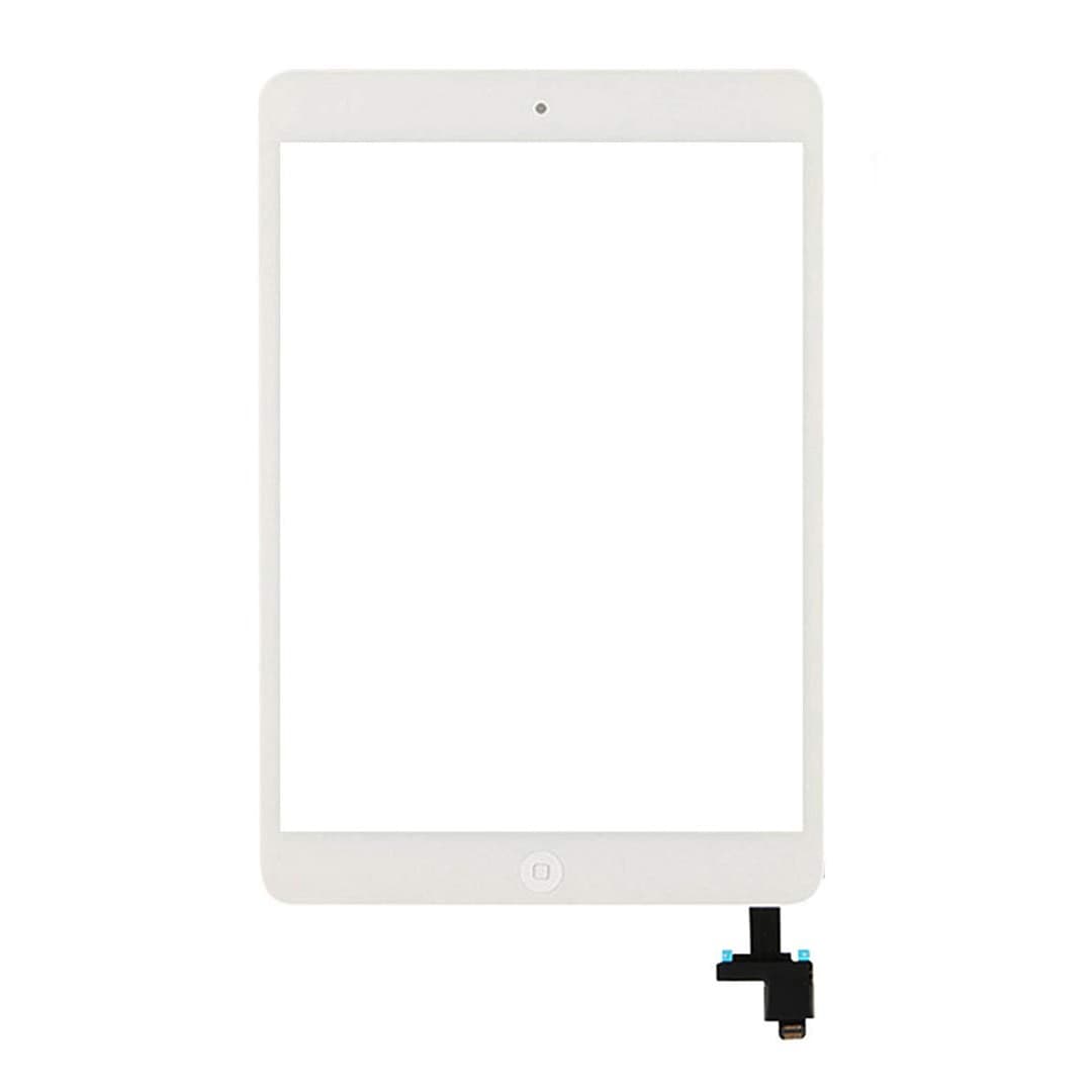 Резервен дигитайзер (тъч скриийн) с външно стъкло и Home бутон за iPad Mini 1, Mini 2 - OEM iPad Mini 1, Mini 2 Touch Screen Digitizer with Home button (бял)