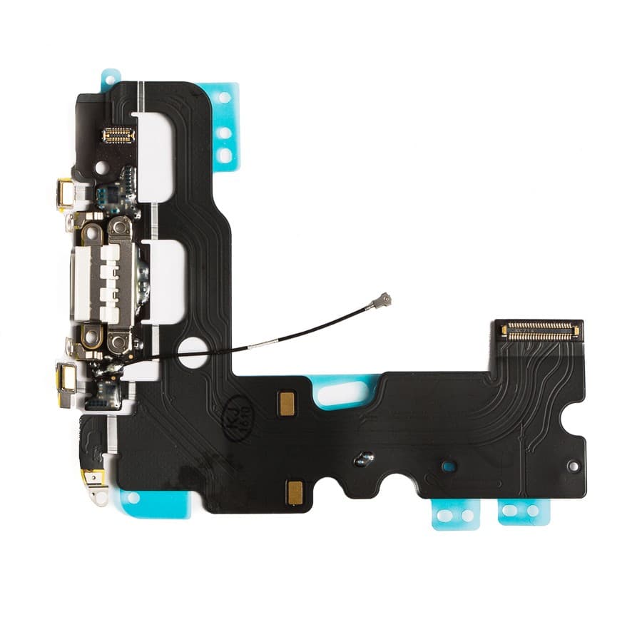 Лентов кабел с Lightning конектора и долните микрофони за iPhone 7 - OEM iPhone 7 System Connector and Flex Cable (бял)