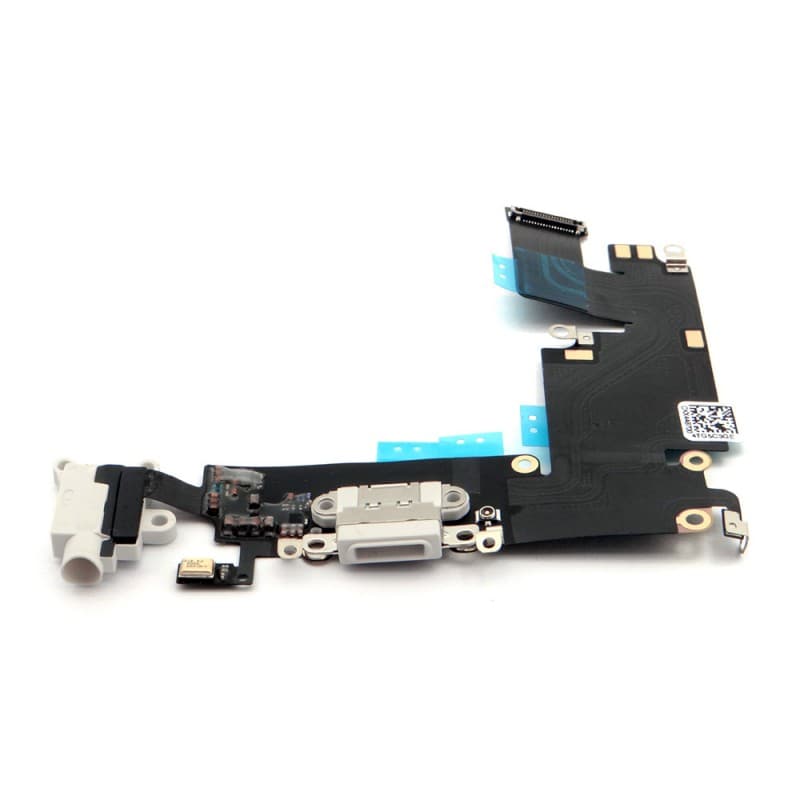 Лентов кабел с Lightning конектора, аудио жака и долния микрофон за iPhone 6 Plus - OEM iPhone 6 Plus System Connector and Flex Cable (бял)