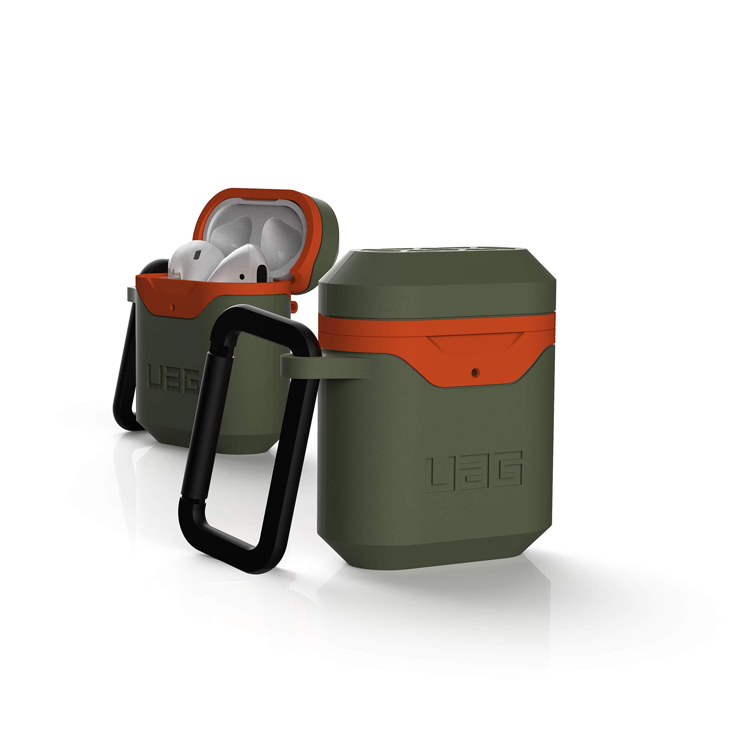 Защитен калъф Urban Armor Standard Issue Hard Case за Apple Airpods / Apple Airpods 2, водоустойчив, зелен/оранжев