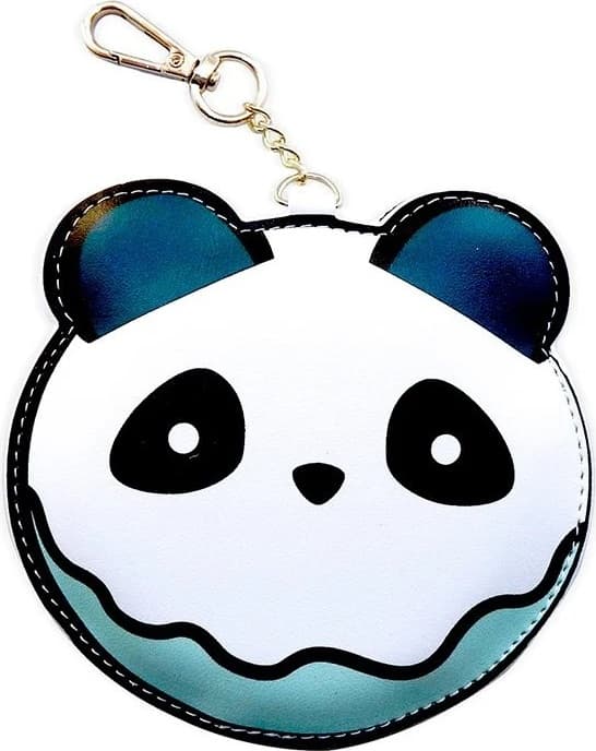 Компактна външна батерия с 1xUSB-A изход за мобилни устройства - 3D Panda Power Bank With Keyring 2200 mAh (бял)