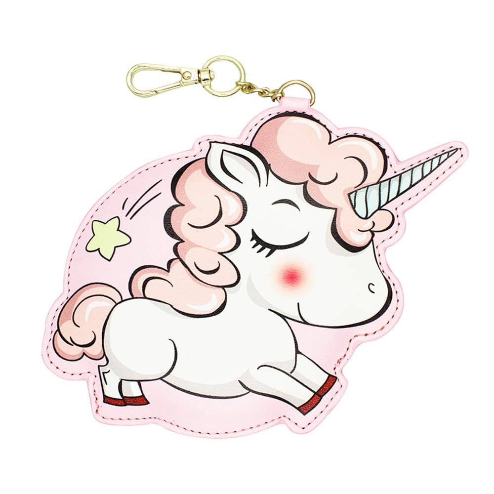 Компактна външна батерия с 1xUSB-A изход за мобилни устройства - 3D Unicorn Power Bank With Keyring 2200 mAh (розов)
