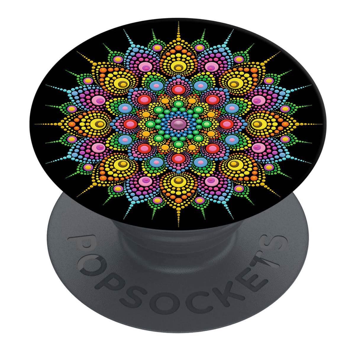 Поставка и аксесоар против изпускане на вашия смартфон - Popsockets Pearl Mandala Bunt (черен)