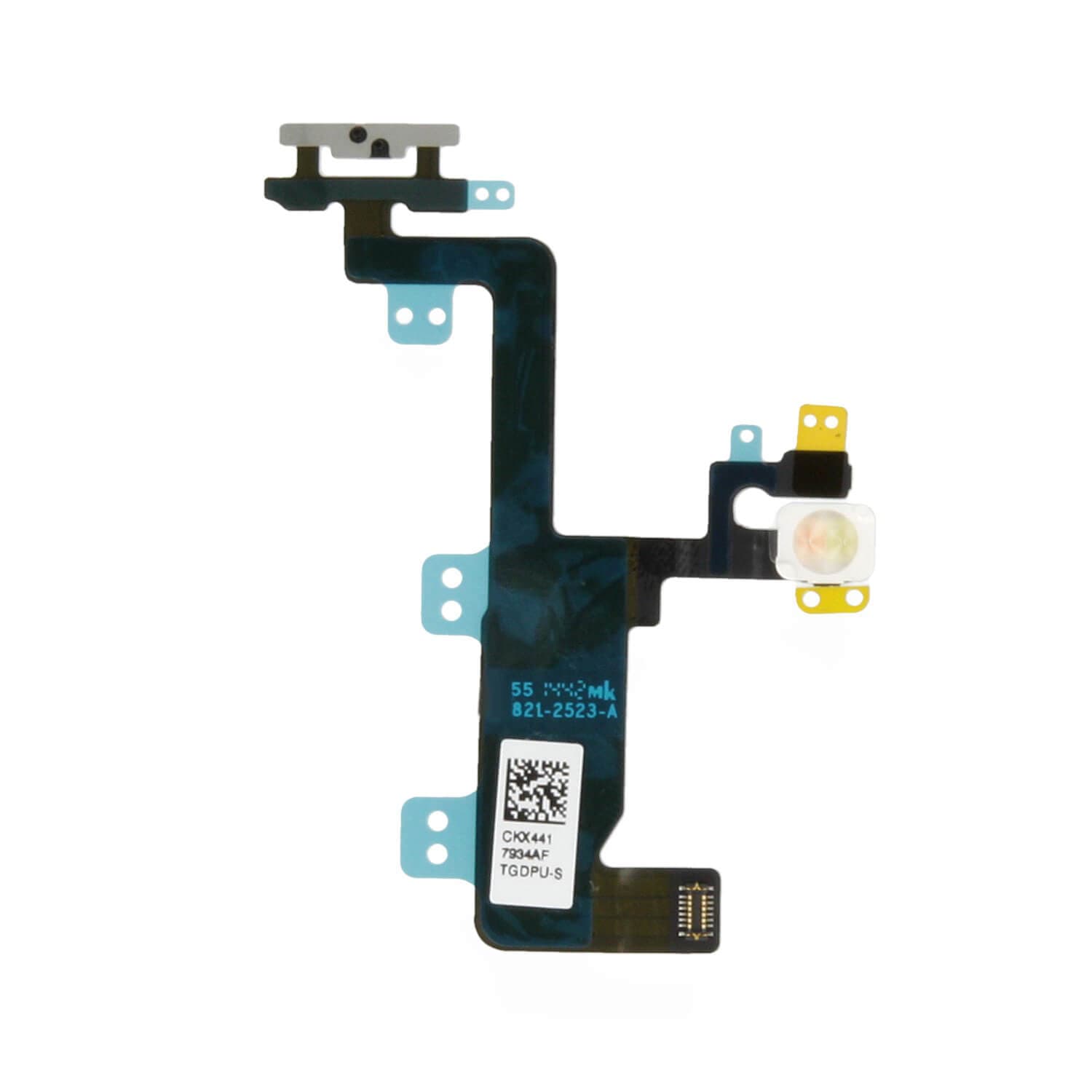 Лентов кабел за on/off бутона, горен микрофон и светкавица за iPhone 6 - OEM Powerbutton Flexcable
