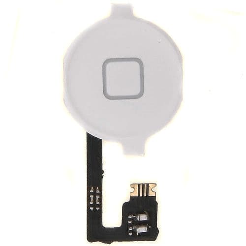 Лентов кабел за Home бутона (с бутона) за iPhone 4 - OEM Home Button Key Cable (бял)