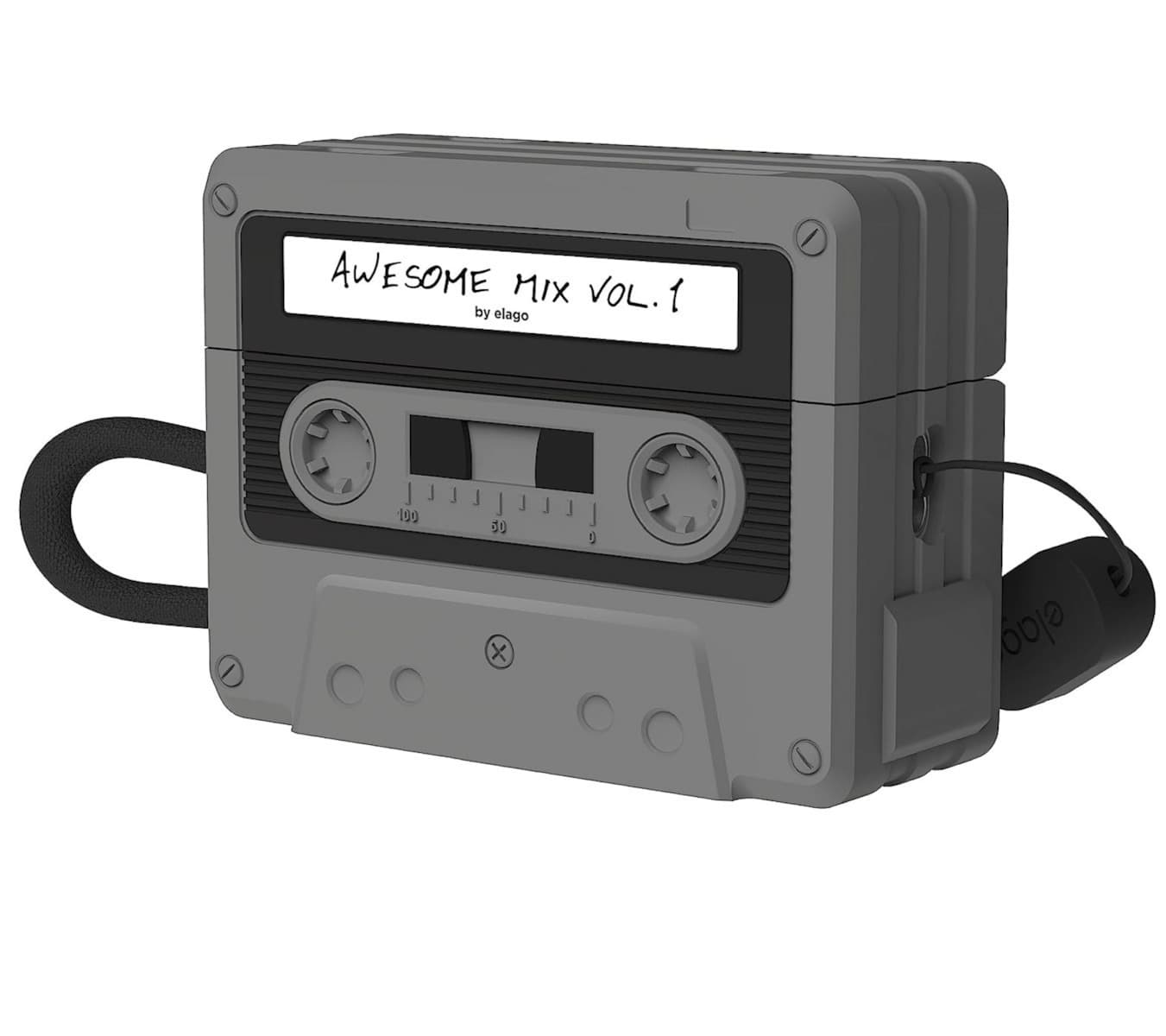 Силиконов калъф за Apple AirPods Pro 2 - Elago AirPods Pro 2 Cassette Case (черен)