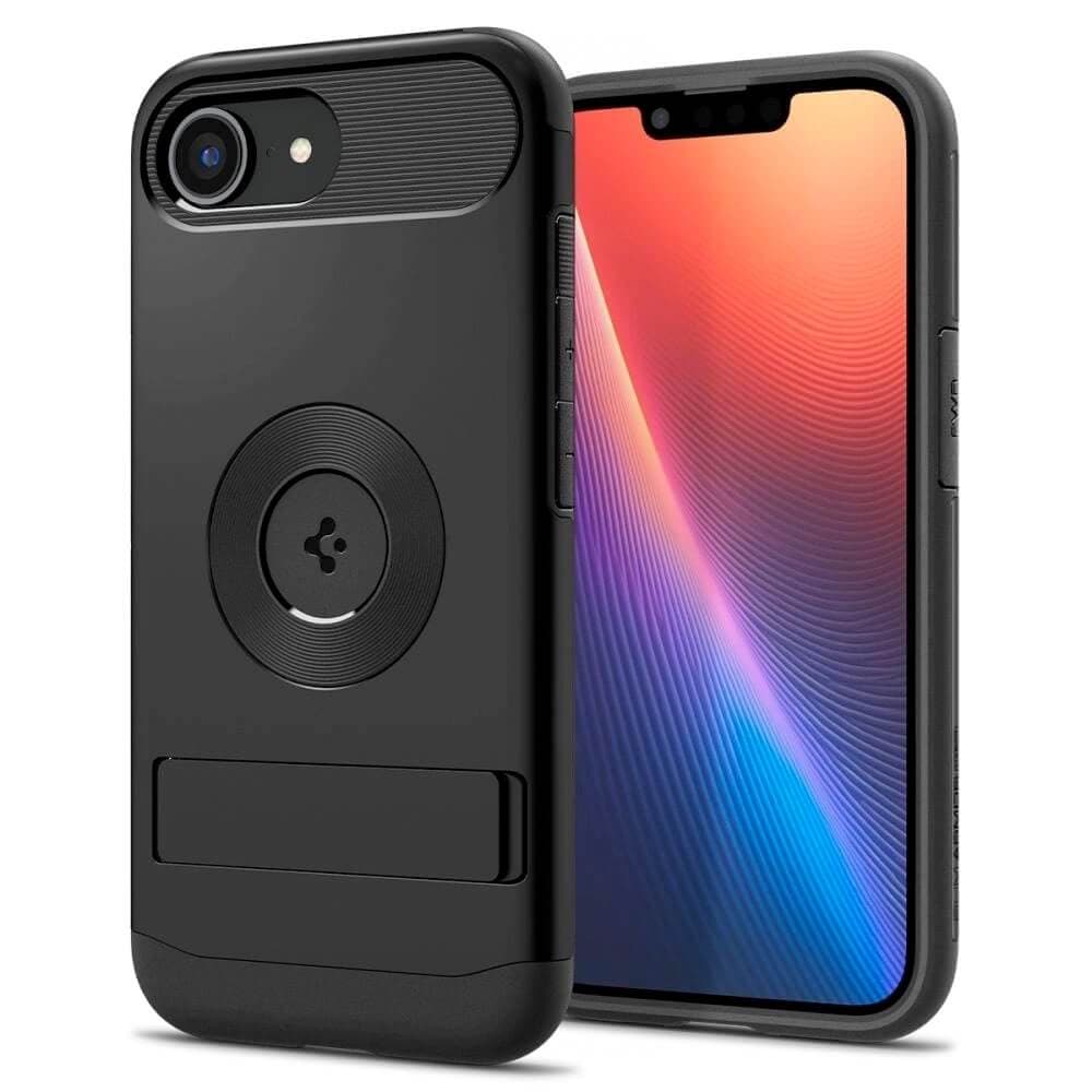 Хибриден кейс с най-висока степен на защита с MagSafe за iPhone 16e - Spigen Slim Armor MagSafe Case (черен)