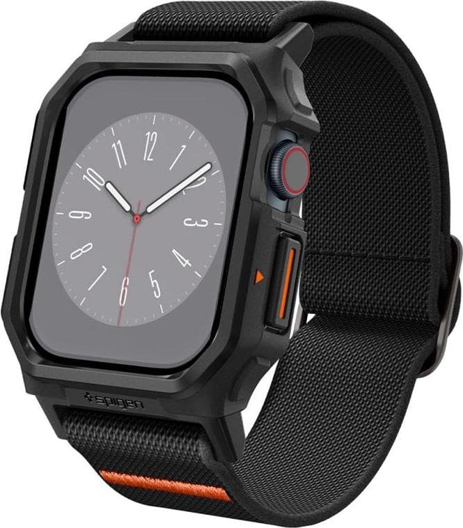 Удароустойчив TPU кейс с вградена каишка за Apple Watch 10 42мм (2024) (черен) - Spigen Lite Fit Pro