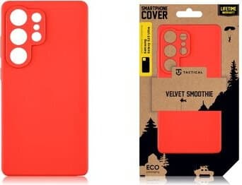 Силиконов калъф за Samsung Galaxy S25 Ultra - Tactical Velvet Smoothie Cover (червен)