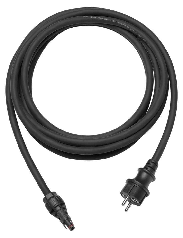 Свързващ кабел за EcoFlow Stream Microinverter (2025) към ел. мрежата - EcoFlow Stream BKW to AC Cable 5m (черен)