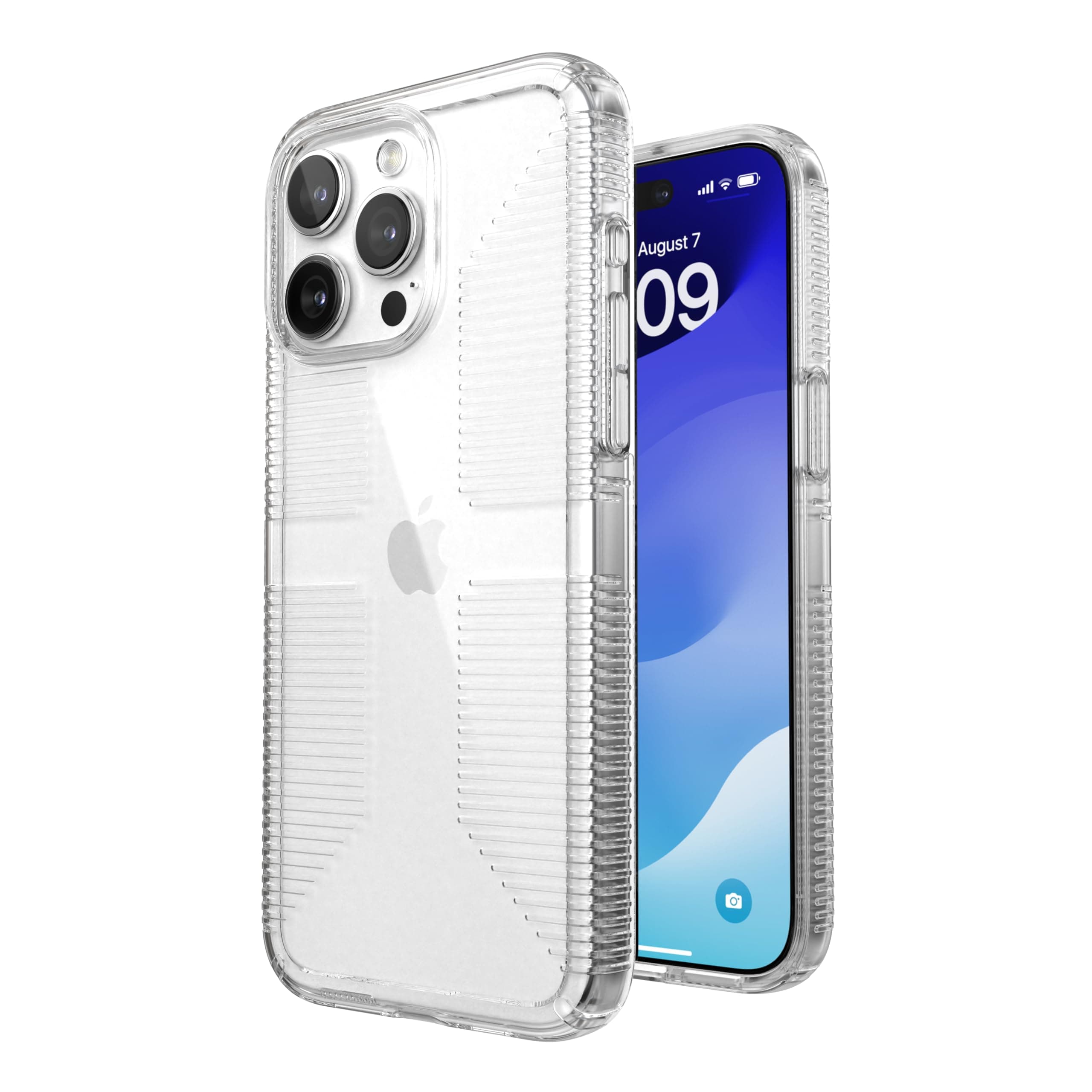 Удароустойчив хибриден кейс за iPhone 15 Pro Max - Speck GemShell Grip Case (прозрачен)