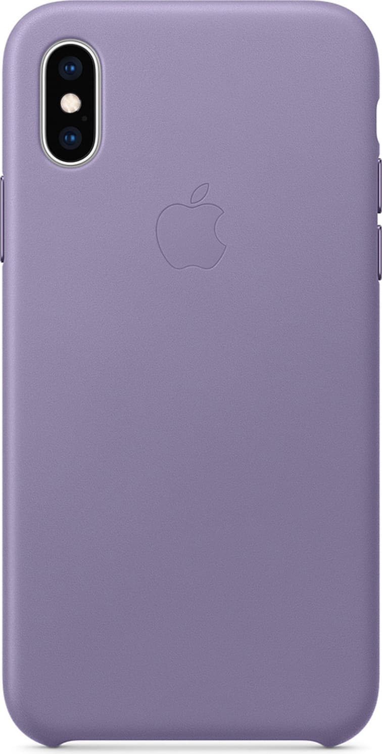 Оригинален кожен кейс (естествена кожа) за iPhone XS - Apple iPhone Leather Case (лилав)