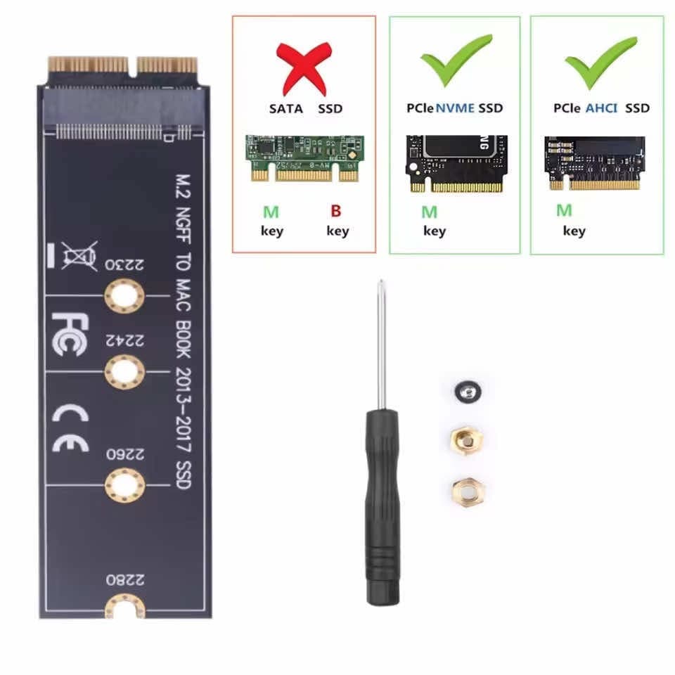 Преходник от NVMe към M.2 Ngff SSD за Macbook 2013-2017 година - NVMe M.2 Ngff SSD Adapter Card